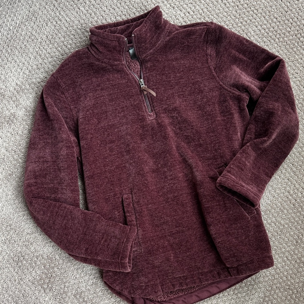 32 Degree Heat Maroon Zip-Up Sweater